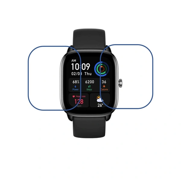 Amazfit DVTECH® Amazfit GTS 4 Mini Screen Protector  (Pack of 02) - TPU Flexible