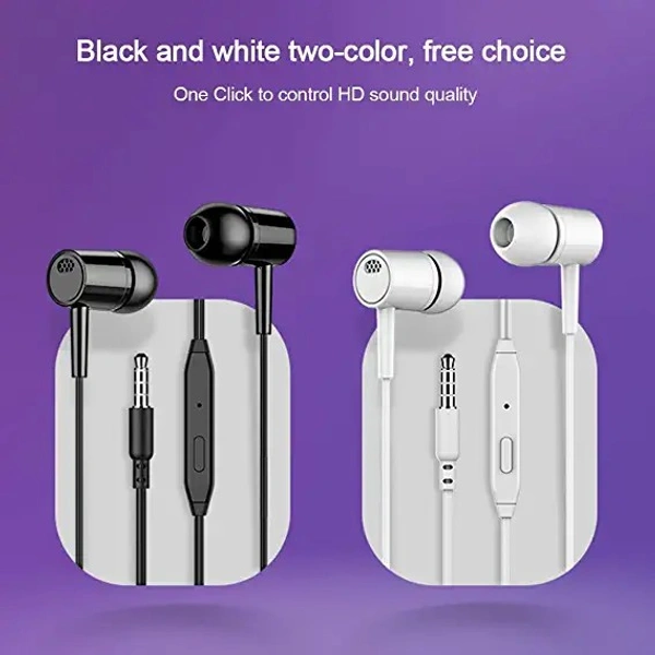DVTECHÂ® Powerful Bass quality Earphones with Microphones clear sound Noise Isolating In Ear  Headphones, Stereo Ear Lead for Cell phones , Smartphones, Laptop,Tablet (Black)