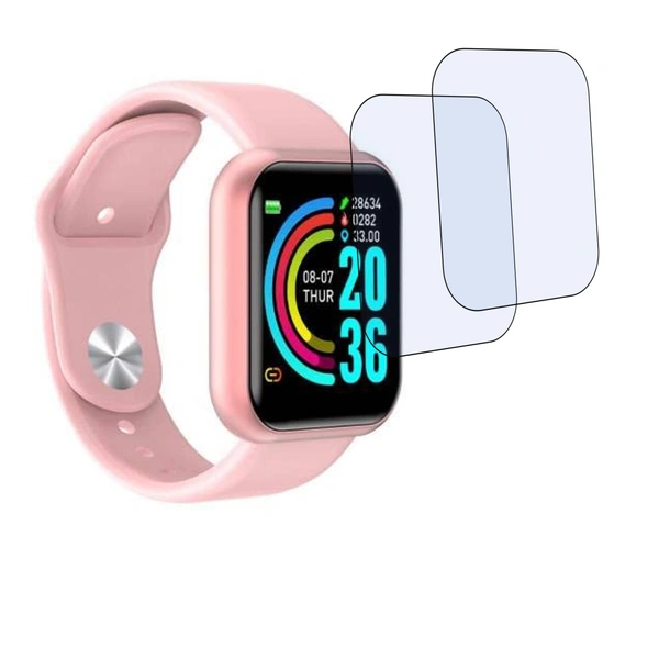 DVTECH® (Pack of 02) Screen Protector for  Smart Watch D20 Y68(Not a Tempered glass)