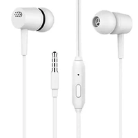 DVTECHÂ® Super Bass Earphones with Microphones clear sound Noise Isolating In Ear  Headphones, Stereo Ear Lead for Cell phones , Smartphones, Laptop,Tablet (White)