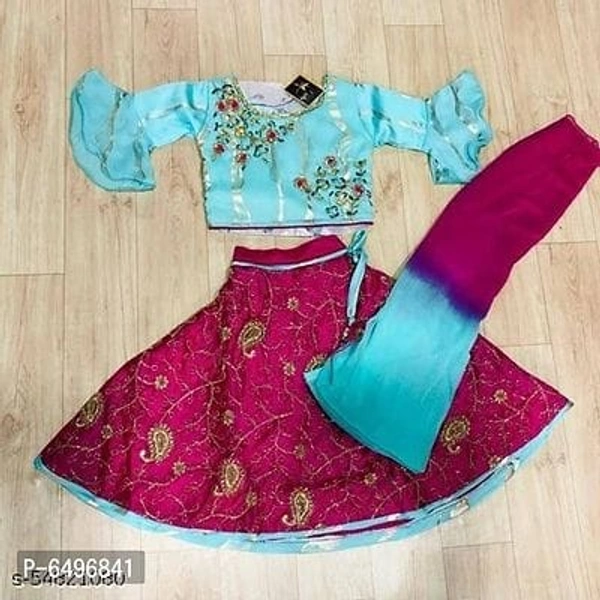 Girls Party Wear Lehenga with Dupatta - 6-7 years