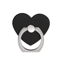 Heart-shaped Phone Ring Holder (Black)