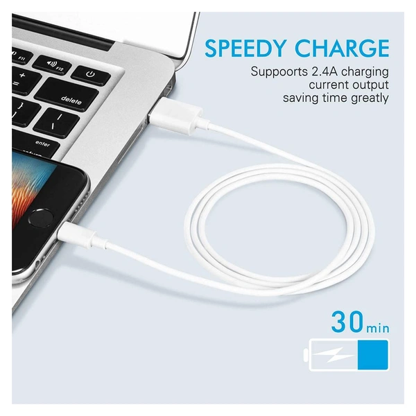 Iphone data Cable Fast Charging  Iphone Lighting USB Cable For Iphone, Ipad,Airpods etc.(White)