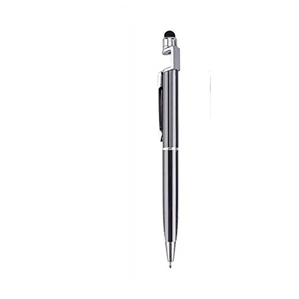 Multi purpose 3 in 1 Ballpoint Function Stylus Pen with Mobile Stand Holder, Writing Pen,Screen Wipe for All Android Touchscreen Mobile Phones and Tablets (Multi-Color)