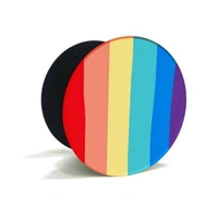 Phone Grip and Stand, Collapsible Pop Socket, Multi color, [Strips Pattern] .