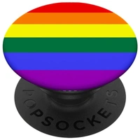Pop Socket - Pride Rainbow Flag PopSockets Strips Pattern .