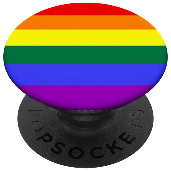 Pop Socket - Pride Rainbow Flag PopSockets Strips Pattern .