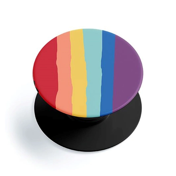 Pop Socket-Phone Grip and Phone Stand  Multi color, Strips Pattern .