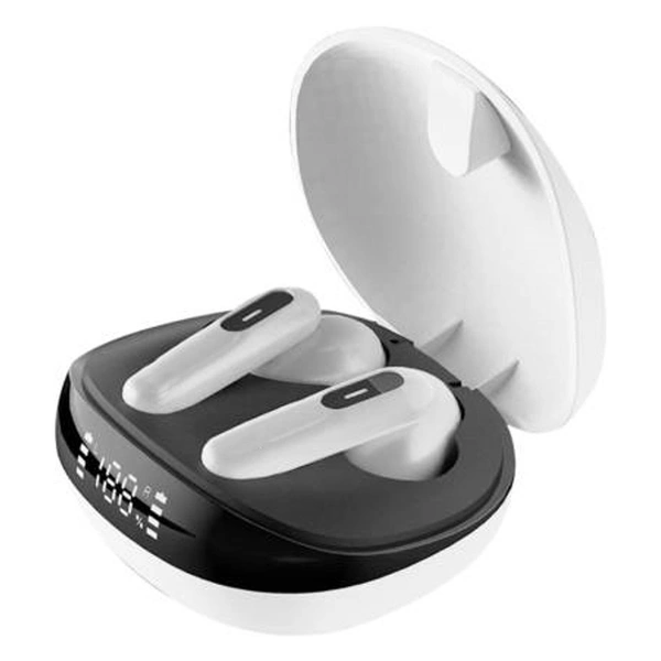 Premium Quality LED enabled EarBuds, wireless with Punchy Bass (White)
