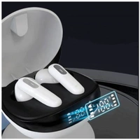 Premium Quality LED enabled EarBuds, wireless with Punchy Bass (White)
