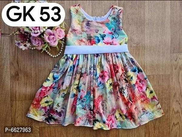 Toddler Baby Girls Kids Printed Princess Dresses - 5-6 Years