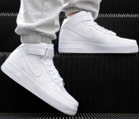 NIKE AIRFORCE MIDANKLE - White, 8