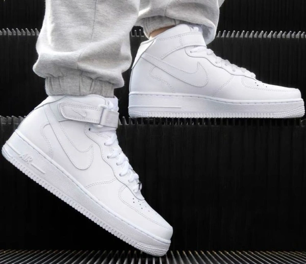 NIKE AIRFORCE MIDANKLE - White, 8