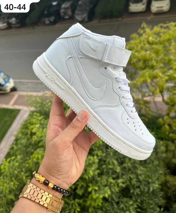 NIKE AIRFORCE MIDANKLE - White, 8