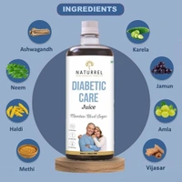 Naturrel Diabetic Care Juice | Blend of 8 herbs Jamun, Amla, Haldi to Maintain Blood Sugar Balance | Good for Metabolic & Digestive Health | Improve Eyesight | 1L - Pack of 1 - 1 Litre (Pack Of 1)