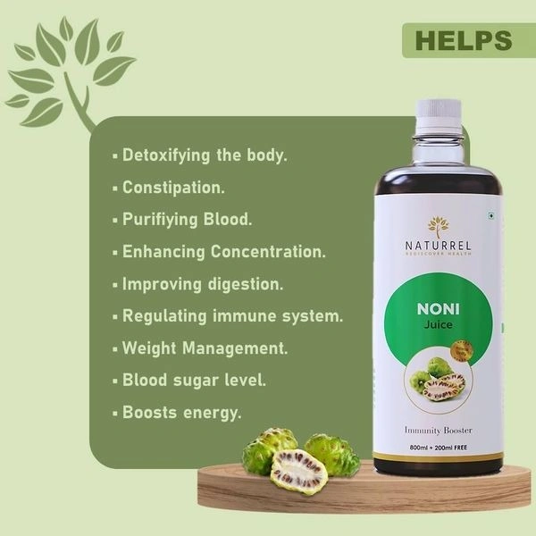 Naturrel Amla Giloy Tulsi And Noni Juice| Stamina Booster and Resistance from infections | Body Detoxifies Supplement | Supports Digestion | Natural Blood Purifier | 2L - Pack of 2 - 1L+1L  =2 Liter