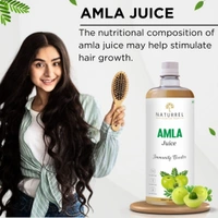 Naturrel NATURREL Amla Juice - 3L | Rich Source of Vitamin C | Suitable for Healthy Hair & Skin | Made With Cold Pressed | 100% Pure & Natural Juice | Pack of 3 - 3 Liter (Pack of 3), 18 Months