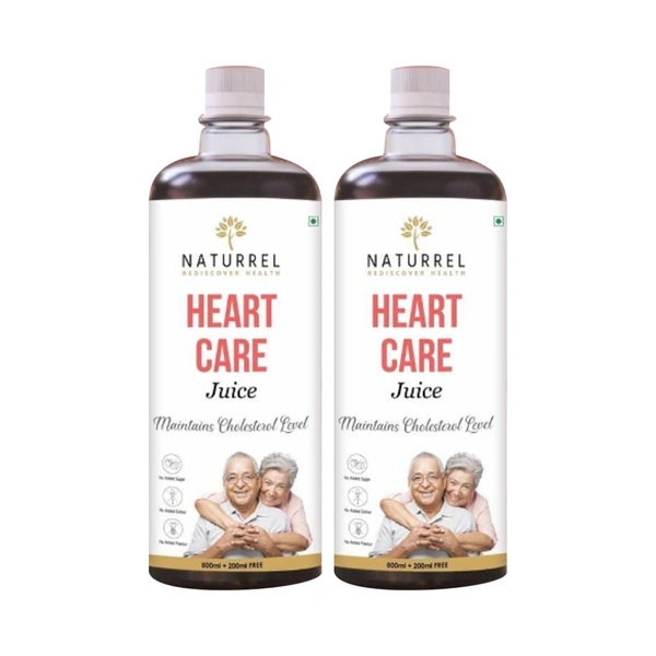 Naturrel Heart Care Juice for Healthy & Stronger Heart | Aids Heart Health & Strengthens Muscles | Maintains Blood Pressure | Control Cholesterol Level | 2L - Pack of 2 - 2 Litre (Pack Of 2)