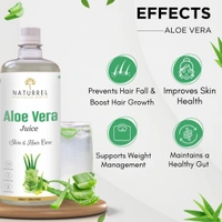 Naturrel NATURREL Aloevera Juice - 1L | Rejuvenates Skin & Hair| Made With Cold Pressed | Immunity Boosting | 100% Pure & Natural Juice | Pack of 1 - 1 Litre (Pack Of 1), 18 Months
