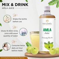 Naturrel NATURREL Amla Juice - 3L | Rich Source of Vitamin C | Suitable for Healthy Hair & Skin | Made With Cold Pressed | 100% Pure & Natural Juice | Pack of 3 - 3 Liter (Pack of 3), 18 Months