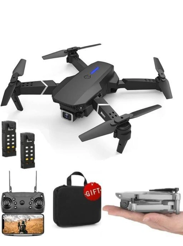 Amitasha Remote Control WiFi HD Dual Camera Foldable Drone RC Toy for Kids & Adults with 2x1800mAh Rechargeable Battery (Camera Drone)Name: Amitasha Remote Control WiFi HD Dual Camera Foldable Drone RC Toy for Kids & Adults with 2x1800mAh Rechargeable Battery (Camera Drone)Country of Origin: India