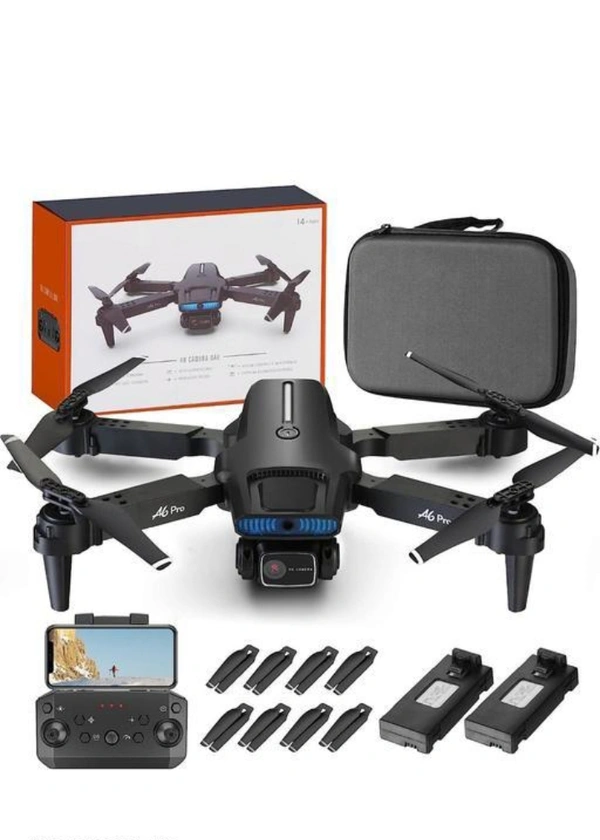 TOOWOON TRENDS A6 Pro Drone with 2K Camera, 2.4G WiFi Transmission, 40 Minutes Flight Time with 2 Batteries, Remote Control Drone with Motor, Multiple Flight ModesName: TOOWOON TRENDS A6 Pro Drone with 2K Camera, 2.4G WiFi Transmission, 40 Minutes Flight Time with 2 Batteries, Remote Control Drone with Motor, Multiple Flight ModesCountry of Origin: India