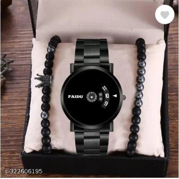 Alluring Analogue Paidu Dial Black Stainless Steal Strap Premium Quality Graceful Stylish Wrist Watch for Men and Boys,Pack of 1Name: Alluring Analogue Paidu Dial Black Stainless Steal Strap Premium Quality Graceful Stylish Wrist Watch for Men and Boys,Pack of 1Strap Material: Stainless SteelCase: The GoalCase/Bezel Material: Stainless SteelClasp Type: Stainless Steel BuckleDate Di