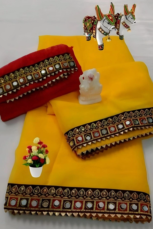 Upstyle  MAHARANI SAREE - Free Size, Gold