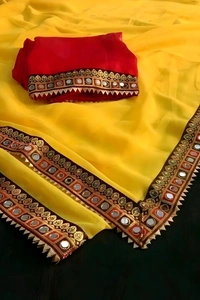Upstyle  MAHARANI SAREE - Free Size, Gold
