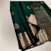 upstyle  Soft Lichi Silk Saree kanjivaram Banarasi Silk Saree With Blouse
