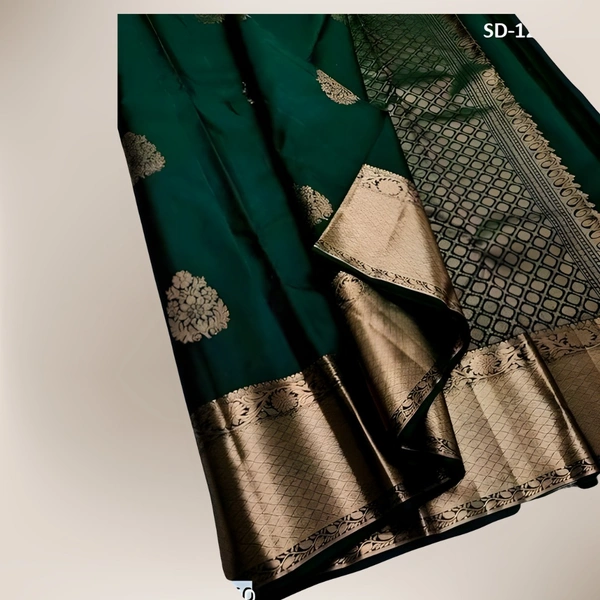 upstyle  Soft Lichi Silk Saree kanjivaram Banarasi Silk Saree With Blouse
