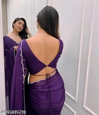Fancy Jacquard Saree - FREE SIZE