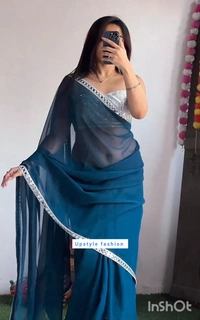 New Party Wear sarees  - FREE SIZE