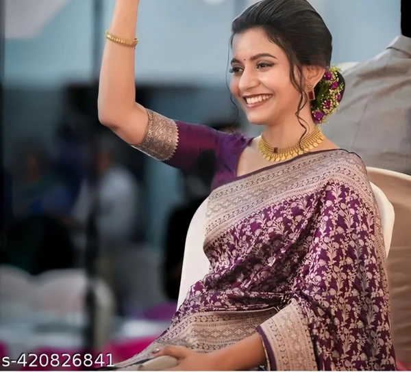 Amiable Wine Soft Silk Saree With Transcendent Blouse Piece - FREE, FREE