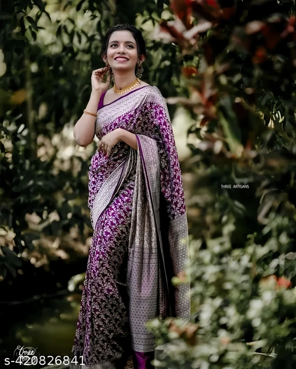 Amiable Wine Soft Silk Saree With Transcendent Blouse Piece - FREE, FREE