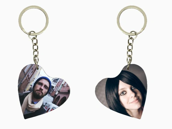 Wooden Key Chain Double Sided
