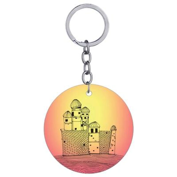 Wooden Key Chain - Round