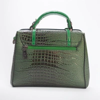 Queensferry Luxury Crocodile Leather Handbag – Elegant Green Shoulder & Sling Bag for Women - Japanese Laurel