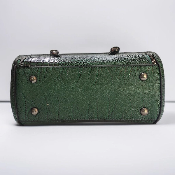 Queensferry Luxury Crocodile Leather Handbag – Elegant Green Shoulder & Sling Bag for Women - Japanese Laurel