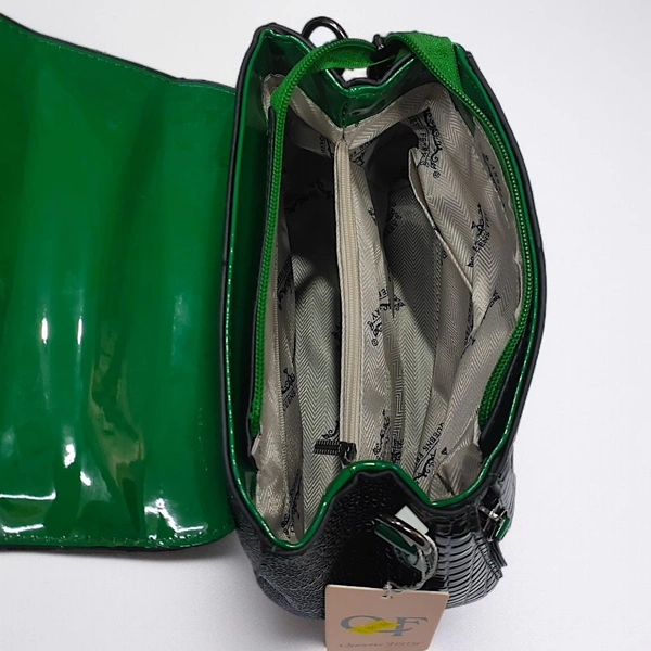 Queensferry Luxury Crocodile Leather Handbag – Elegant Green Shoulder & Sling Bag for Women - Japanese Laurel
