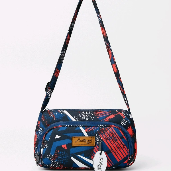 Oxybags Trendy Printed Sling Bag for Women & Girls | Stylish Crossbody Shoulder Bag | Lightweight Casual Travel Purse
 - Navy Blue