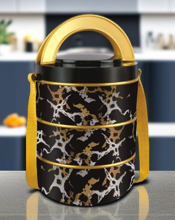 
Premium 3-Layer Insulated Lunch Box | Leak-Proof, BPA-Free, Microwave Safe | Stylish Tiffin Box for Office, School & Travel | Keep Food Fresh for Hours - Black