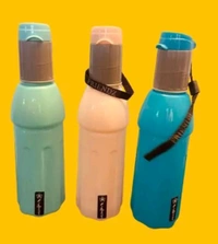 500ml Trendy Plastic Water Bottles with Flip Cap and Carry Strap – Lightweight, Leak-Proof, Perfect for Daily Use
 - Bright Turquoise