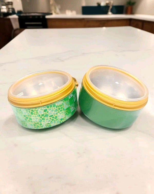 Premium Insulated Lunch Box - Stylish Green Mosaic Design with Carry Strap - Green Leaf