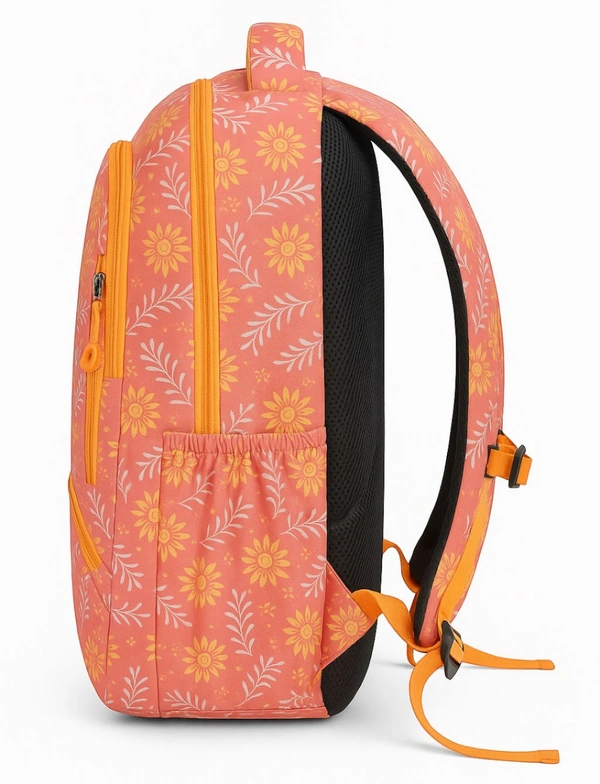 Again  35L College Backpack for Men & Women | Laptop Holder | Tour & Travel Special with Hidden Inner Pocket | Dual Side Bottle Holders | Stylish School & College Bagpack - Mona Lisa