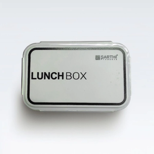 Premium Transparent Lunch/Tiffin Box for Office Men & Women – Sleek Gray | Leak-Proof & Microwave Safe. - Gray