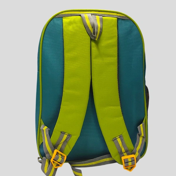 Again  School Bag for Class 1st to 3rd – Cartoon Print | Teal Blue| Fits 12 Books
 - Teal