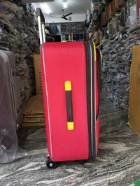 Expo  Winner 24-Inch Red Soft Trolley Bag with Height Expansion, 3 Wheels & Number Lock – Travel Suitcase for Men & Women - Red