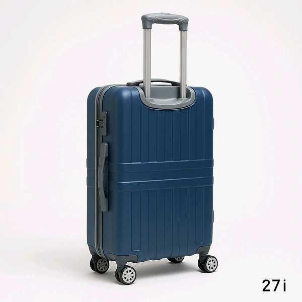 Flyeasy® 23-Inch Hard-Shell Luggage Trolley Bag | Lightweight ABS Suitcase with Spinner Wheels & Lock System (Navy Blue) - Navy Blue