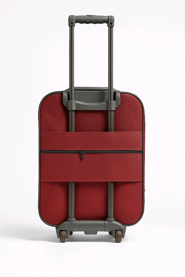 Expo Red Soft Trolley Bag, 3 Wheels & Number Lock – Travel Suitcase for Men & Women - Bright Red, 20 Inch (Small)